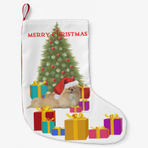 Petite Chaussette De Noël Pékinois Noël