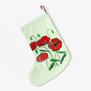 Petite Chaussette De Noël Pépites Noël Stocking Fleurs