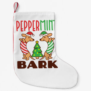 Petite Chaussette De Noël Peppermenthe Bark mignonne Noël Dachshund Doxie