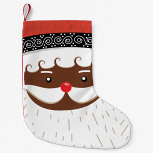 Petite Chaussette De Noël père Noël afro-américain