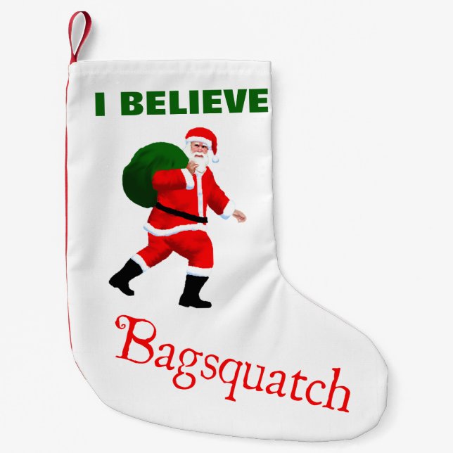 Petite Chaussette De Noël Père Noël - Bagsquatch (Devant)