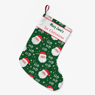 Petite Chaussette De Noël Père Noël de Noël personnalisé Vert Enfants