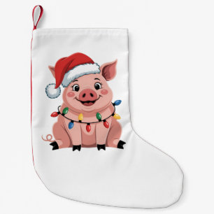 Petite Chaussette De Noël Père Noël de Noël pour cochon Chapeau de Noël Vaca