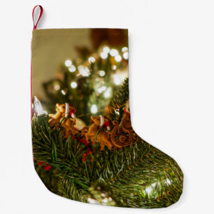 Petite Chaussette De Noël Père Noël et Sleigh