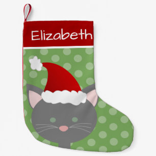 Petite Chaussette De Noël Père Noël Grey Kitty