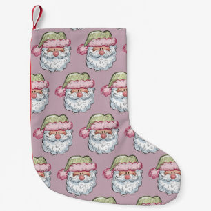 Petite Chaussette De Noël Père Noël Mignon Santa Claus Noël Vacances Rose