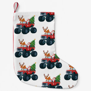 Petite Chaussette De Noël Père Noël Monster Truck Renne Arbre de Noël Xmas