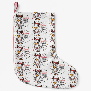 Petite Chaussette De Noël Père Noël Oie Silly Noël Canard Drôle Mignon 