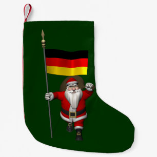 Petite Chaussette De Noël Père Noël Patriotique Avec L'Ensigne D'Allemagne