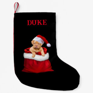 Petite Chaussette De Noël Père Noël Puppy Christmas Stocking