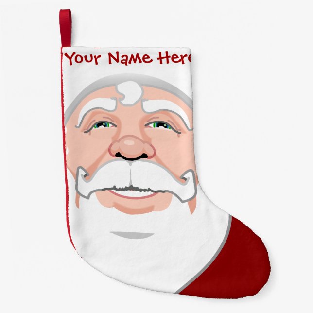 Petite Chaussette De Noël Père Noël Stocking Stockage personnalisées Stockag (Devant)