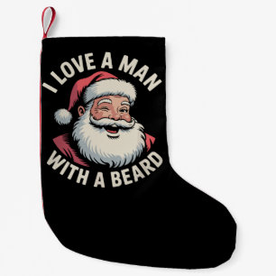 Petite Chaussette De Noël Père Noël Vintage Rétro J'aime Un Homme Avec Une B