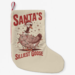 Petite Chaussette De Noël Père Noël vintage Silliest Goose Funny Noël 90