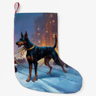 Petite Chaussette De Noël Période de fêtes de Noël Doberman