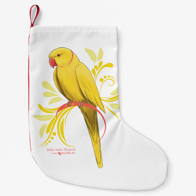 Petite Chaussette De Noël Perroquet indien Ringneck (Devant)