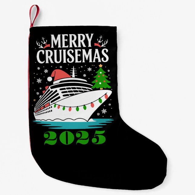 Petite Chaussette De Noël Personalized Merry Cruisemas Cruise Ship Family  (Devant)