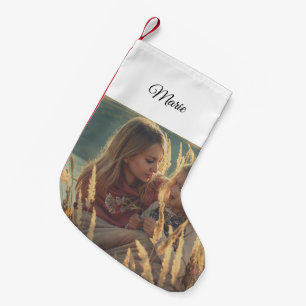 Petite Chaussette De Noël personnalisé ajouter votre photo de noël personnal