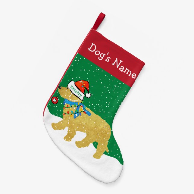 Petite Chaussette De Noël Personnalisé Noisette Noël Goldendoodle (Devant (Accrochage))