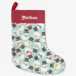 Petite Chaussette De Noël Personnalisé Snowman Party