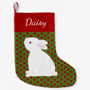 Petite Chaussette De Noël Pet White Rabbit Noël personnalisé