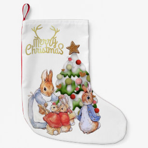Petite Chaussette De Noël Peter le lapin Joyeux sapin de Noël