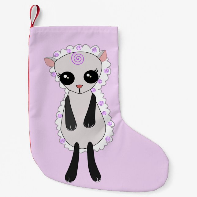 Petite Chaussette De Noël Petit Agneau (Devant)