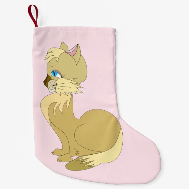Petite Chaussette De Noël Petit chat Noël Stocker (Devant)