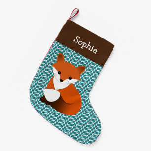 Petite Chaussette De Noël Petit Fox personnalisé