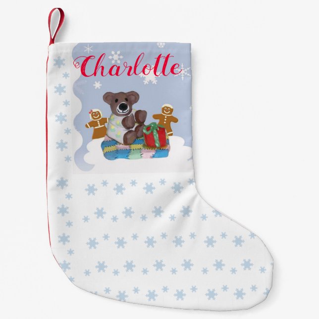 Petite Chaussette De Noël Petit Ours Boutique de Noël personnalisée (Devant)