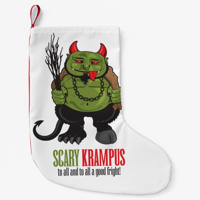 Petite Chaussette De Noël Peu de bas de Krampus (Devant)