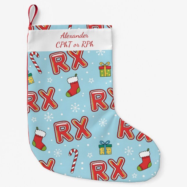 Petite Chaussette De Noël Pharmacie RX-Mas (Devant)
