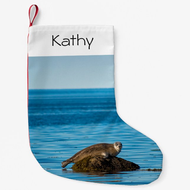 Petite Chaussette De Noël Phoque commun de l'Atlantique (Devant)