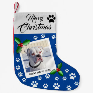 Petite Chaussette De Noël Photo de chien amusant, cadeau de Noël