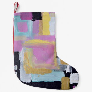 Petite Chaussette De Noël Photo de clôture peinture multicolore