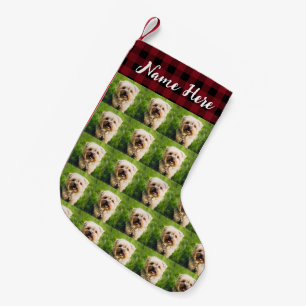 Petite Chaussette De Noël Photo personnalisée de chien de compagnie