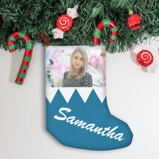Petite Chaussette De Noël Photo personnalisée de Noël