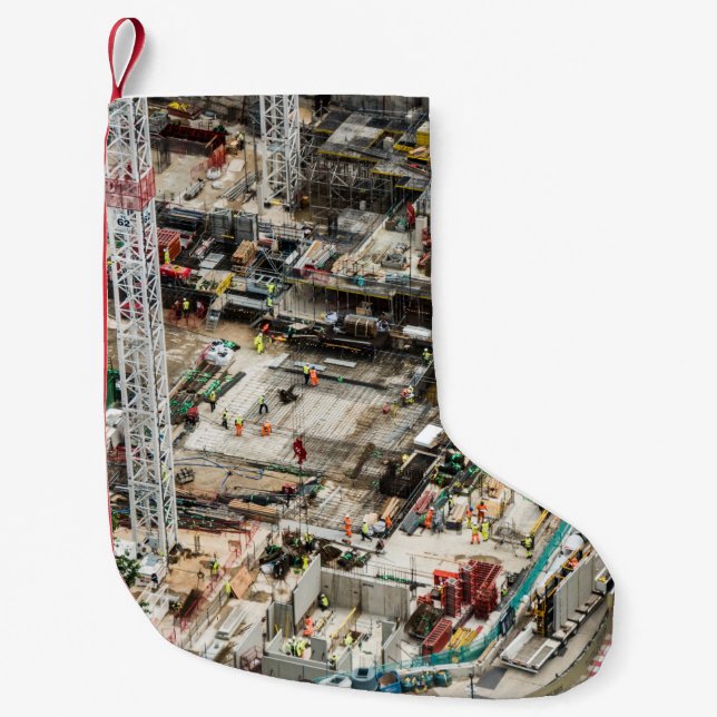 PETITE CHAUSSETTE DE NOËL PHOTOGRAPHIE AÉRIENNE DE LA CONSTRUCTION DE BÂTIME (Devant)