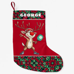Petite Chaussette De Noël Pickleball 🎄 Joyeux Noël, texte personnalisé