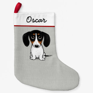 Petite Chaussette De Noël Piebald Dachshund Adorable Chien Personnalisé
