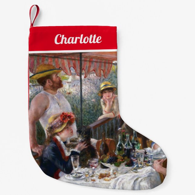 Petite Chaussette De Noël Pierre-Auguste Renoir - Déjeuner de la fête nautiq (Devant)