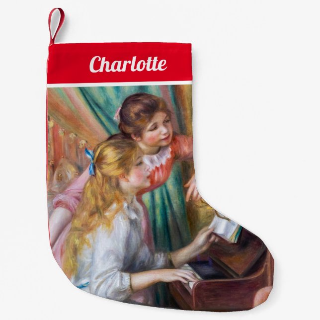 Petite Chaussette De Noël Pierre Auguste Renoir - Jeunes filles au piano (Devant)