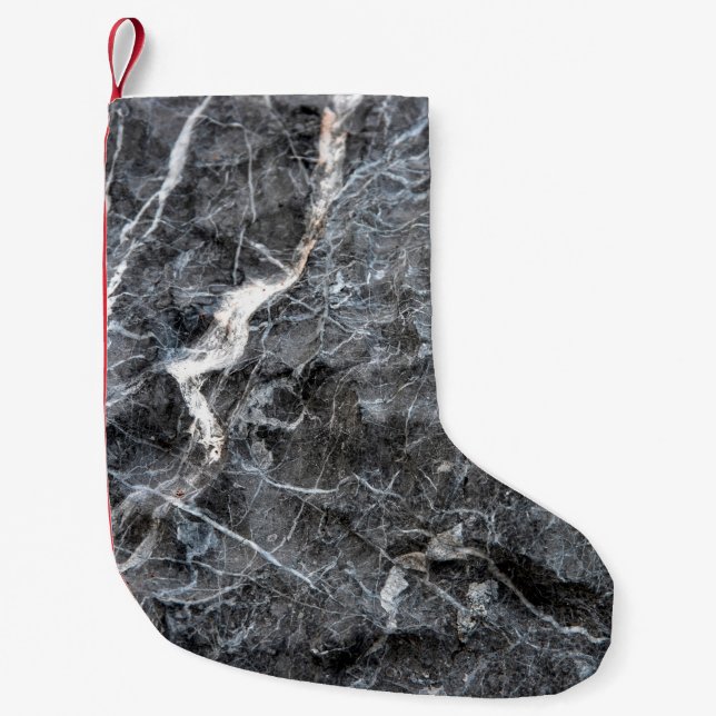 Petite Chaussette De Noël Pierre de marbre gris (Devant)
