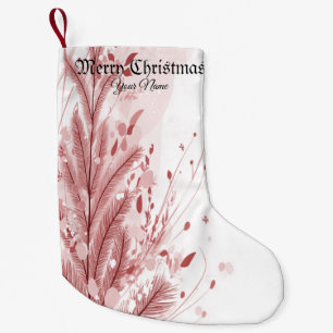 Petite Chaussette De Noël Pin de Noël Rouge Décoration Neige Belle