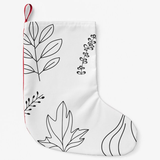 Petite Chaussette De Noël Pine cone leaf branch squash (Devant)