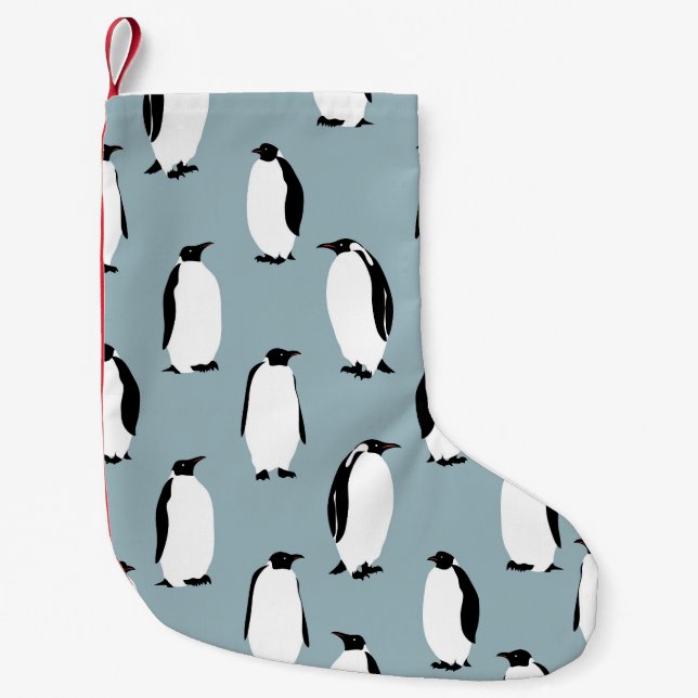 Petite Chaussette De Noël Pingouin Bird animal mignonne Motif (Devant)