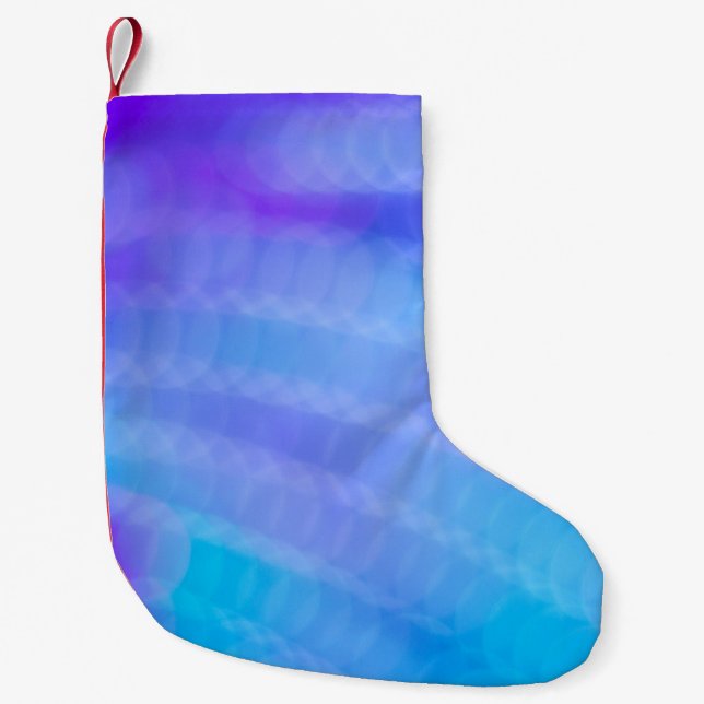 Petite Chaussette De Noël Pink and blue striped textile (Devant)