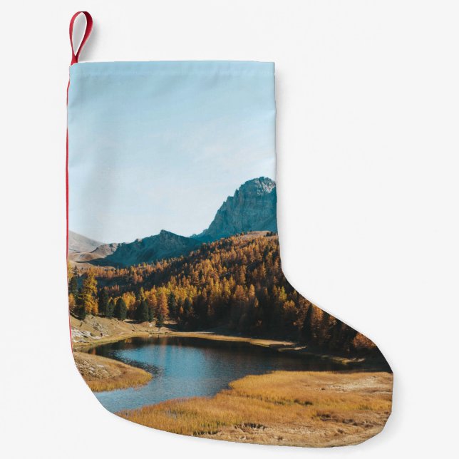 PETITE CHAUSSETTE DE NOËL PINS PRÈS DU LAC (Devant)