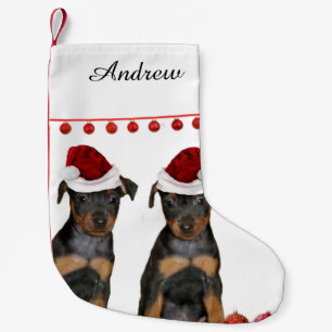 Petite Chaussette De Noël Pinscher miniature