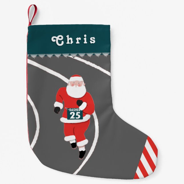 Petite Chaussette De Noël Piste d'Athlétisme (Devant)