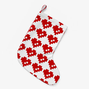 Petite Chaussette De Noël Pixel Heart 8 Bit Love